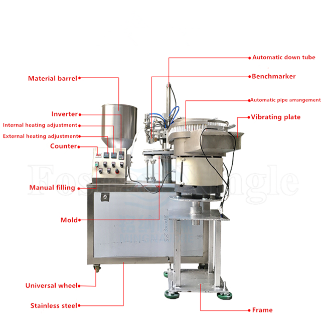 Máquina automática completa de enchimento e selagem de tubo de pasta de dente