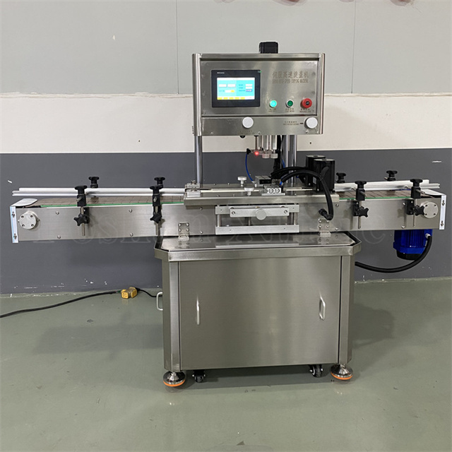 Máquina tampando de mesa de aço inoxidável com tampa agroquímica