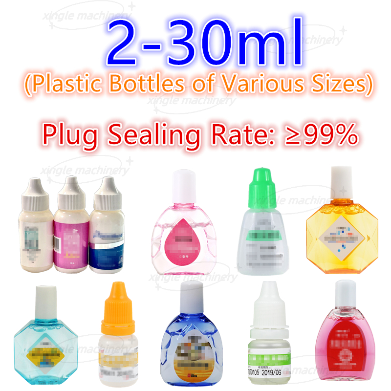Máquina automática de enchimento e tampagem de colírio para garrafa de tubo de ensaio de 2-30ml