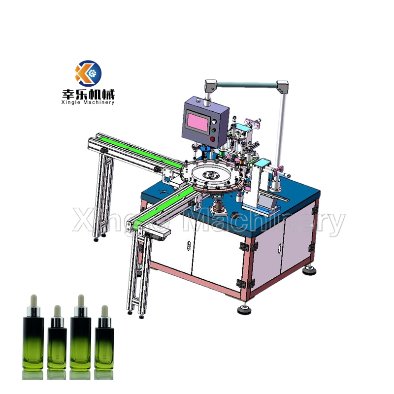 Máquina automática completa de enchimento e tampagem de frascos de perfume líquido