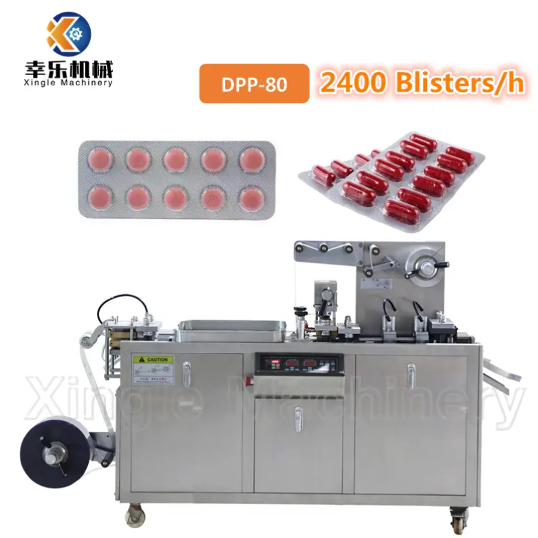 M&aacute;quina de embalagem autom&aacute;tica em blister para c&aacute;psulas de comprimidos dpp-80 