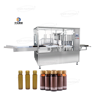 Máquina automática de enchimento e selagem de frascos líquidos farmacêuticos