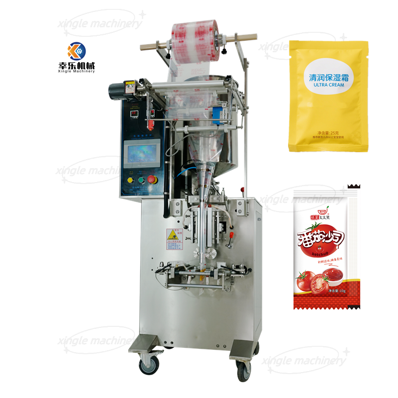 Máquina de embalagem automática vertical de molho líquido para saco sachê