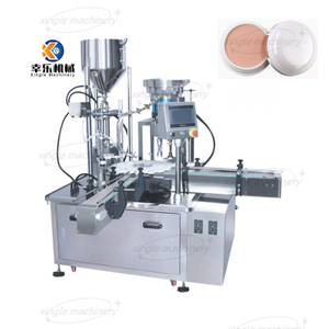 Máquina de enchimento e tamponamento de pasta para garrafas pequenas totalmente automática