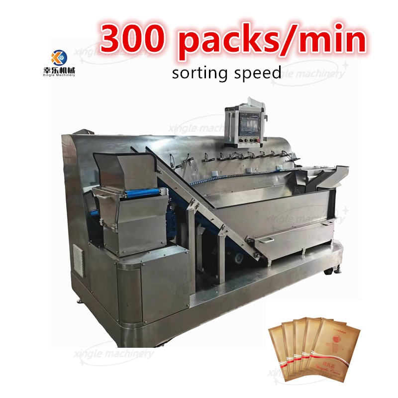 Máquina de classificação totalmente automática de sacos para lanches desordenados