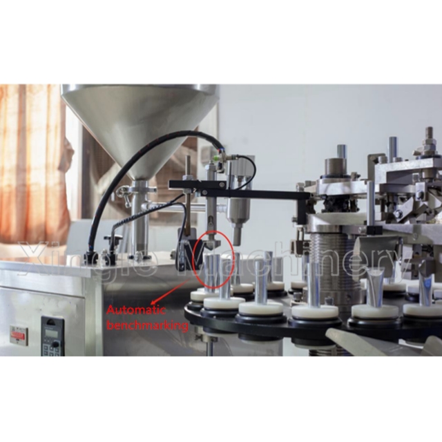 Máquina semiautomática de selagem de tubos de alumínio para loção cosmética
