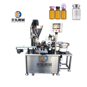 Máquina automática de enchimento e tampagem de frascos de pó farmacêutico