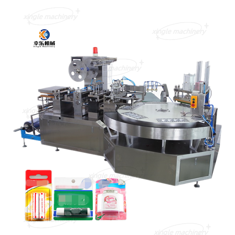 Máquina de embalagem plástica automática giratória da bolha do cartão de papel do cartão