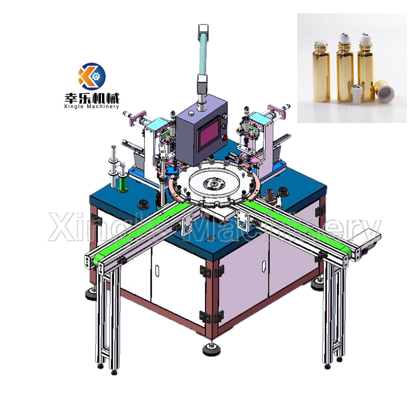Máquina automática completa de enchimento e tampagem de frascos de perfume líquido