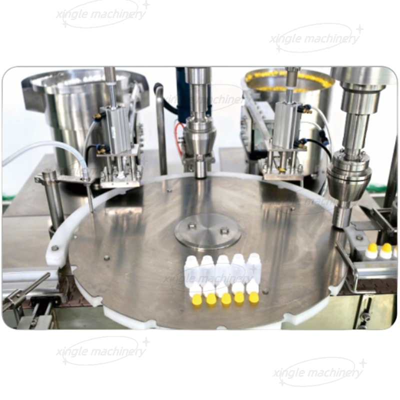 Máquina automática de enchimento e tampagem de colírio para garrafa de tubo de ensaio de 2-30ml