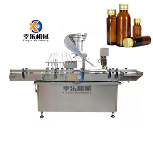 Máquina automática de enchimento e tampagem de frascos de vidro para produtos biológicos