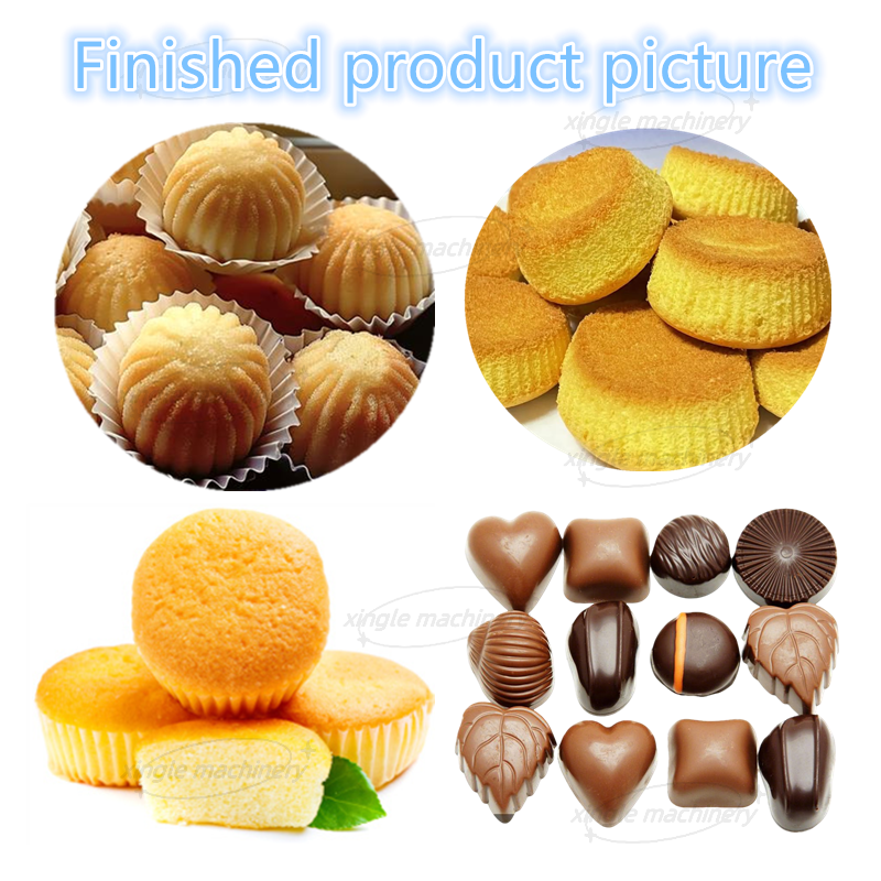 Máquina de enchimento automática pequena de mesa para fazer cupcakes de chocolate