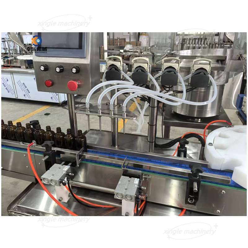 Máquina tampando superior de enchimento do frasco do líquido linear 10-100ml