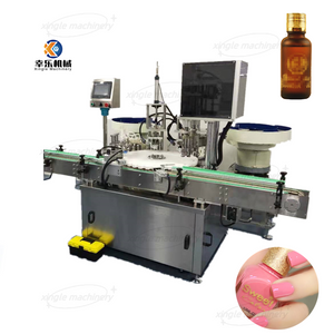 Máquina de enchimento e tampagem de frasco de esmalte de cabeça dupla totalmente automático
