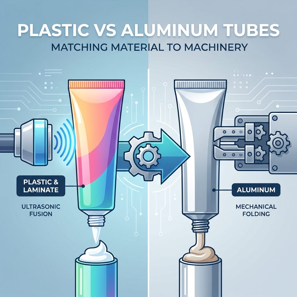 Tubos de plástico versus tubos de alumínio: materiais de tubo correspondentes aos equipamentos de enchimento e vedação