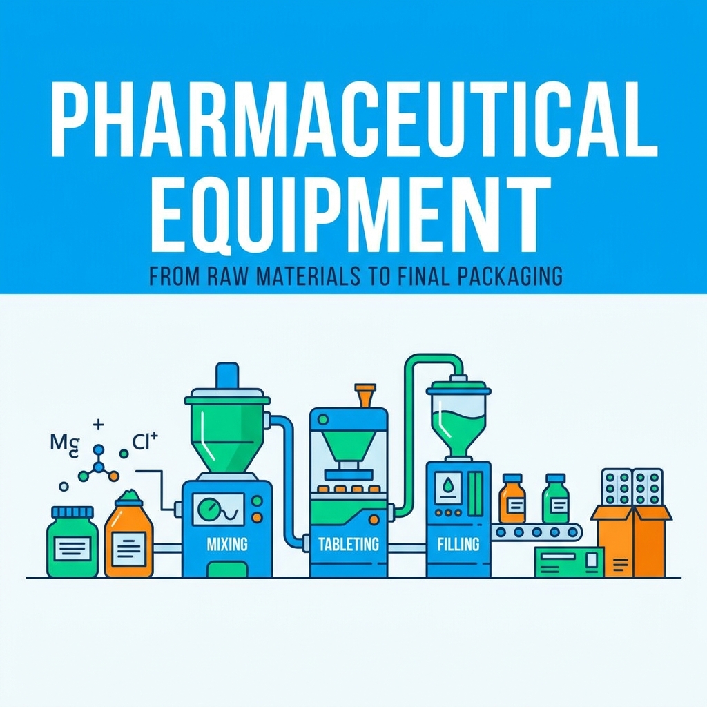 Lista de equipamentos de fabricação farmacêutica: da matéria-prima à embalagem final