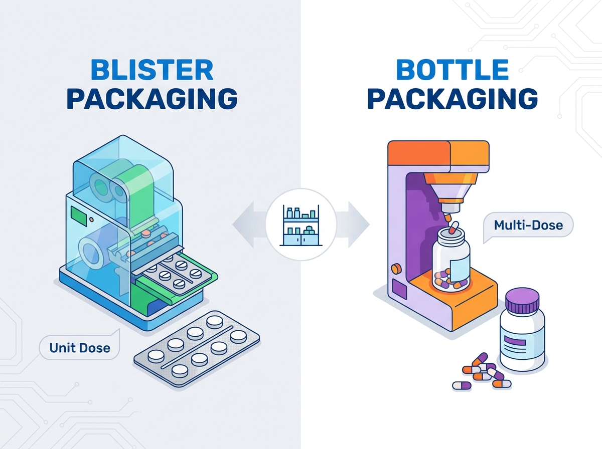 Linha de equipamentos de embalagem farmac&ecirc;utica